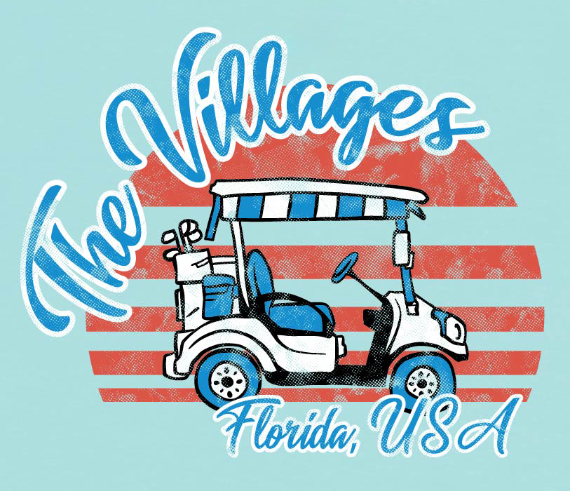 The Villages Golf Cart T-Shirt